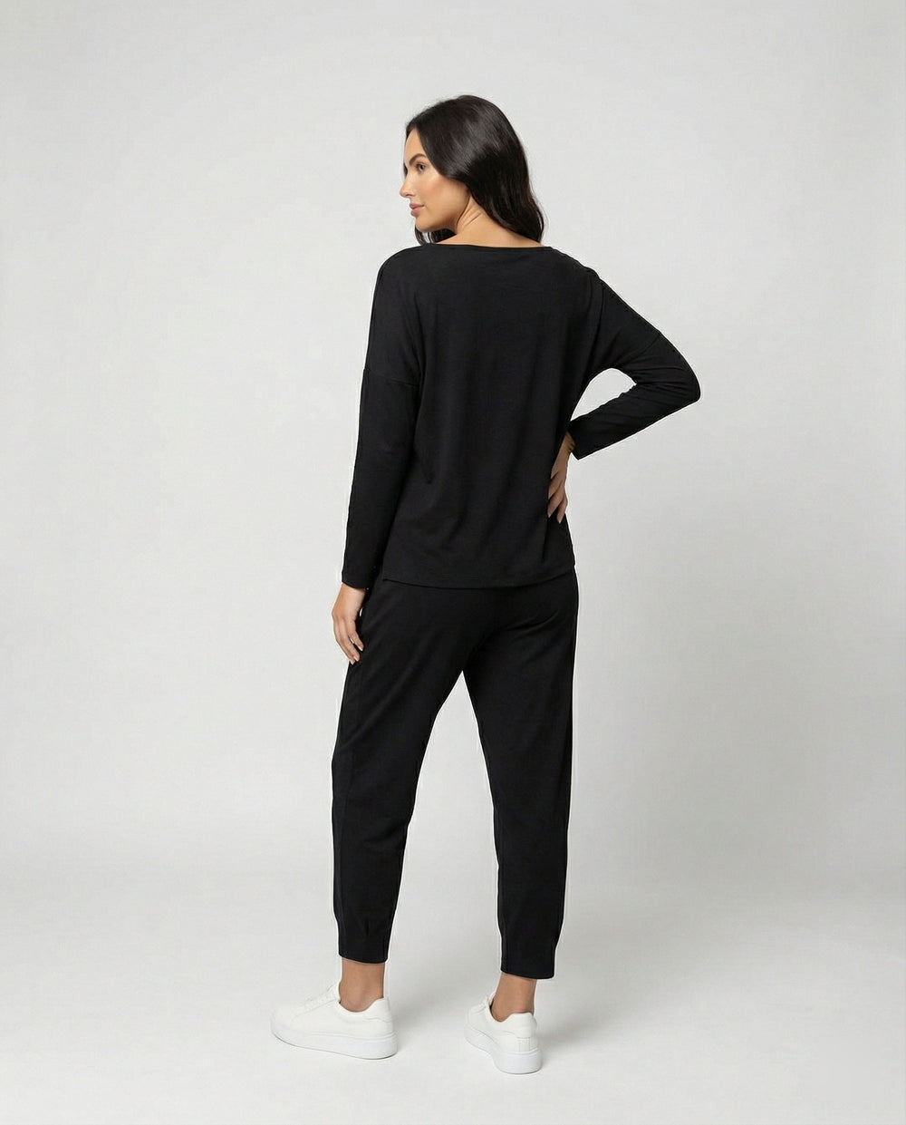 Jogginganzug Damen Lounge-Set mit weiten Ärmeln und Taschen