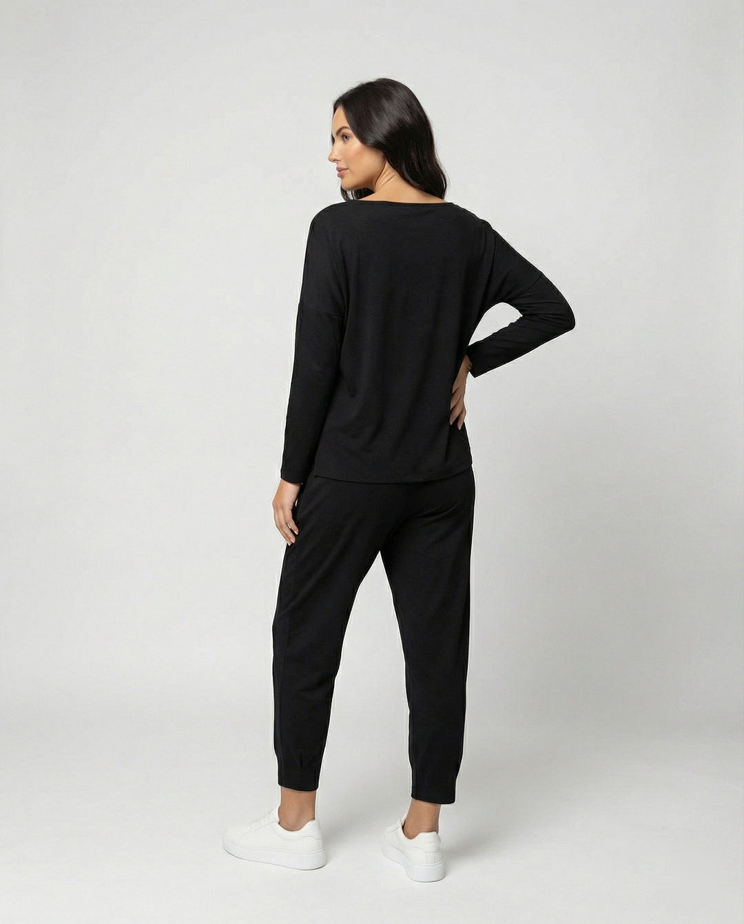 Jogginganzug Damen Lounge-Set mit weiten Ärmeln und Taschen