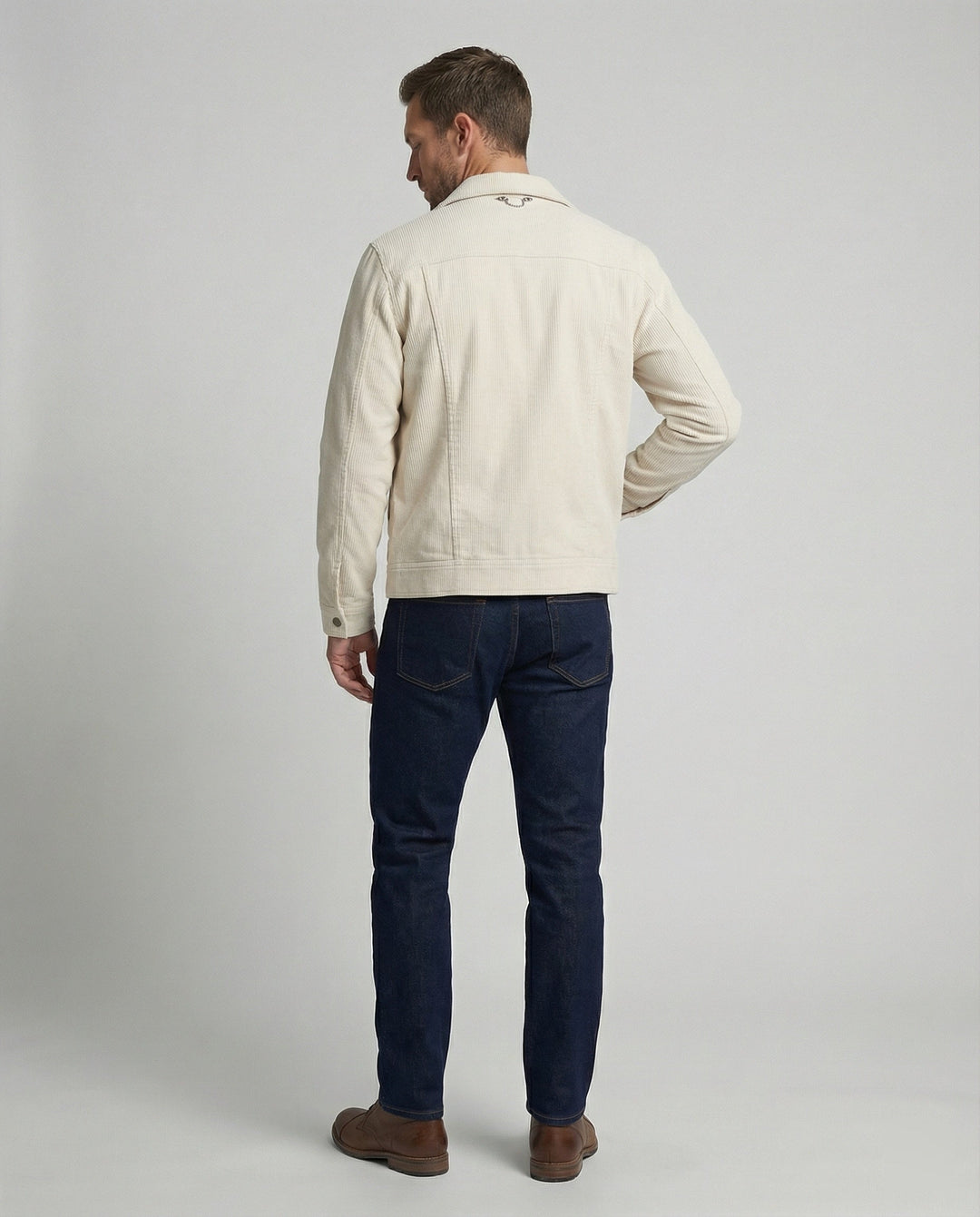 Cord Überhemdjacke Mit Druckknöpfen Herren