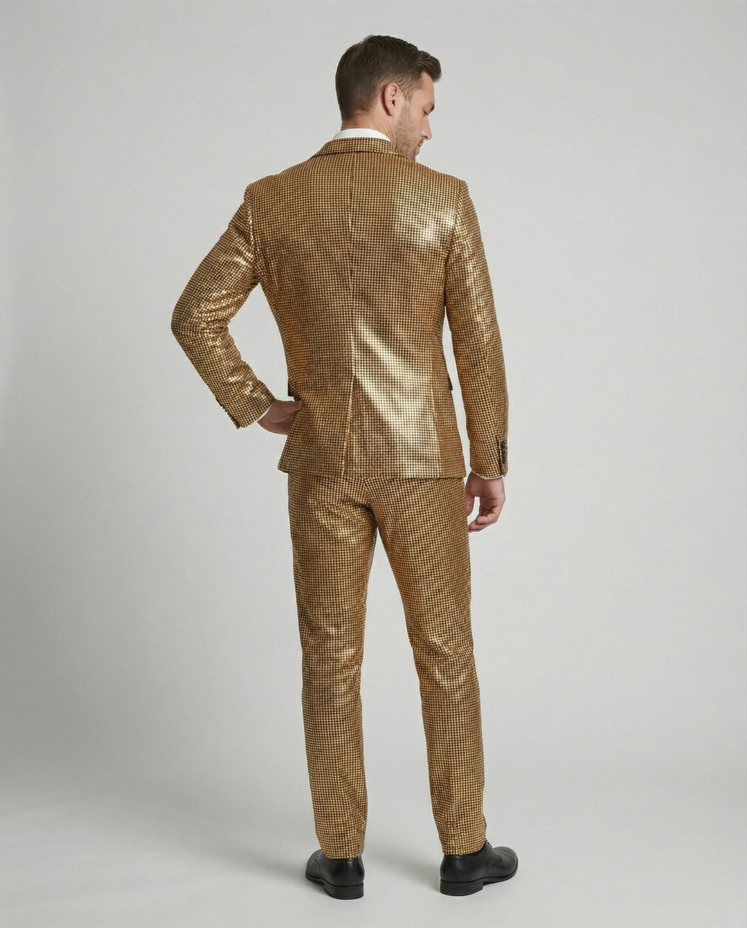 Herren Abendanzug mit Glanzmuster Slim Fit