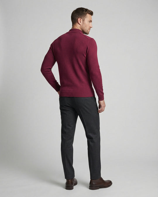 Herren eleganter Pullover mit Stehkragen