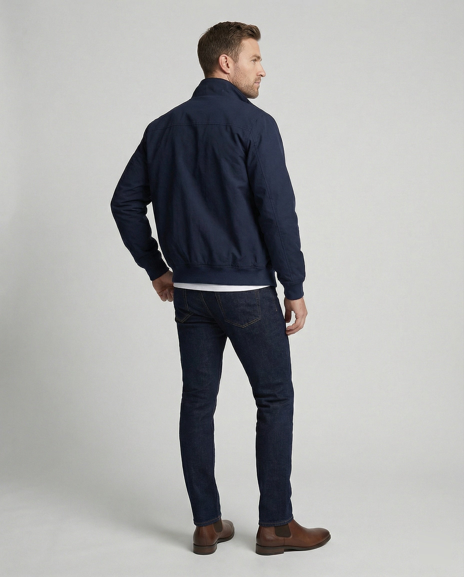 Herren Harrington-Jacke mit Reißverschluss