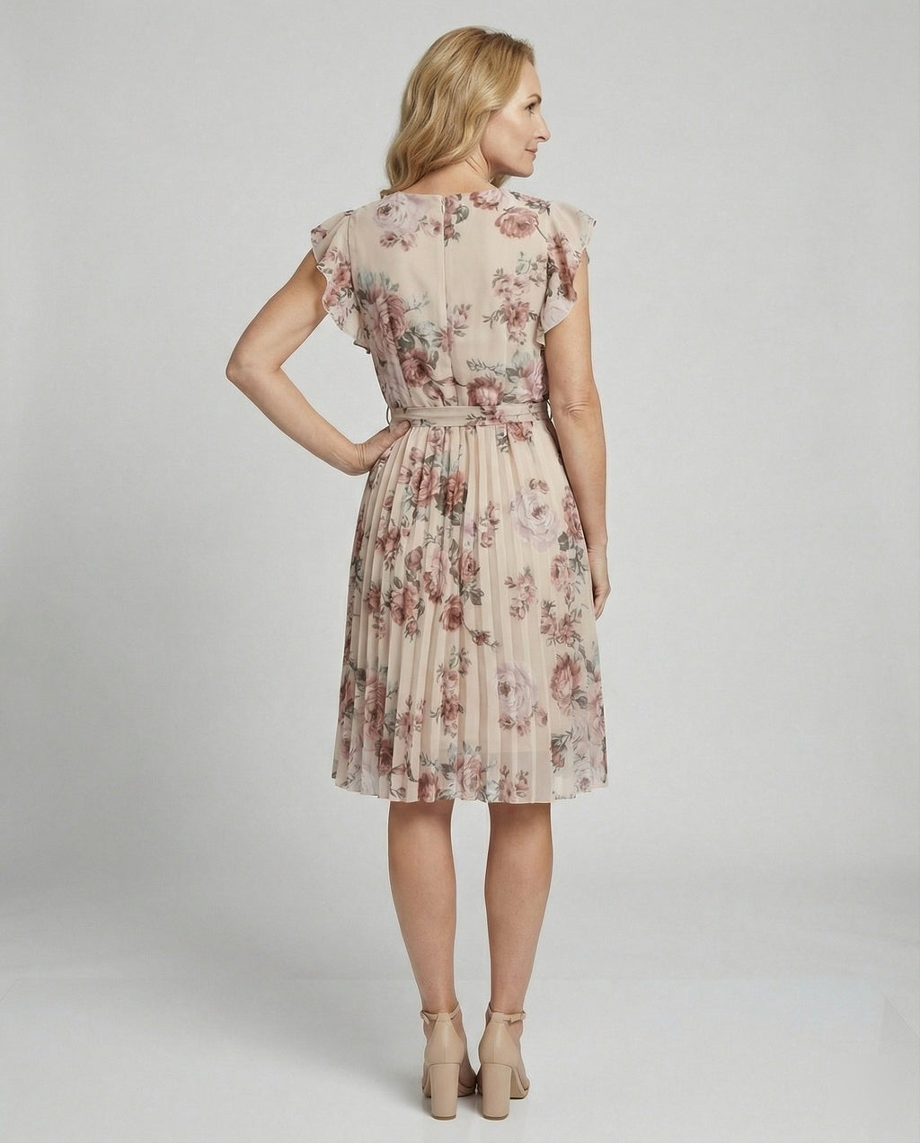 Damen Freizeitkleid Wickel mit Plissee