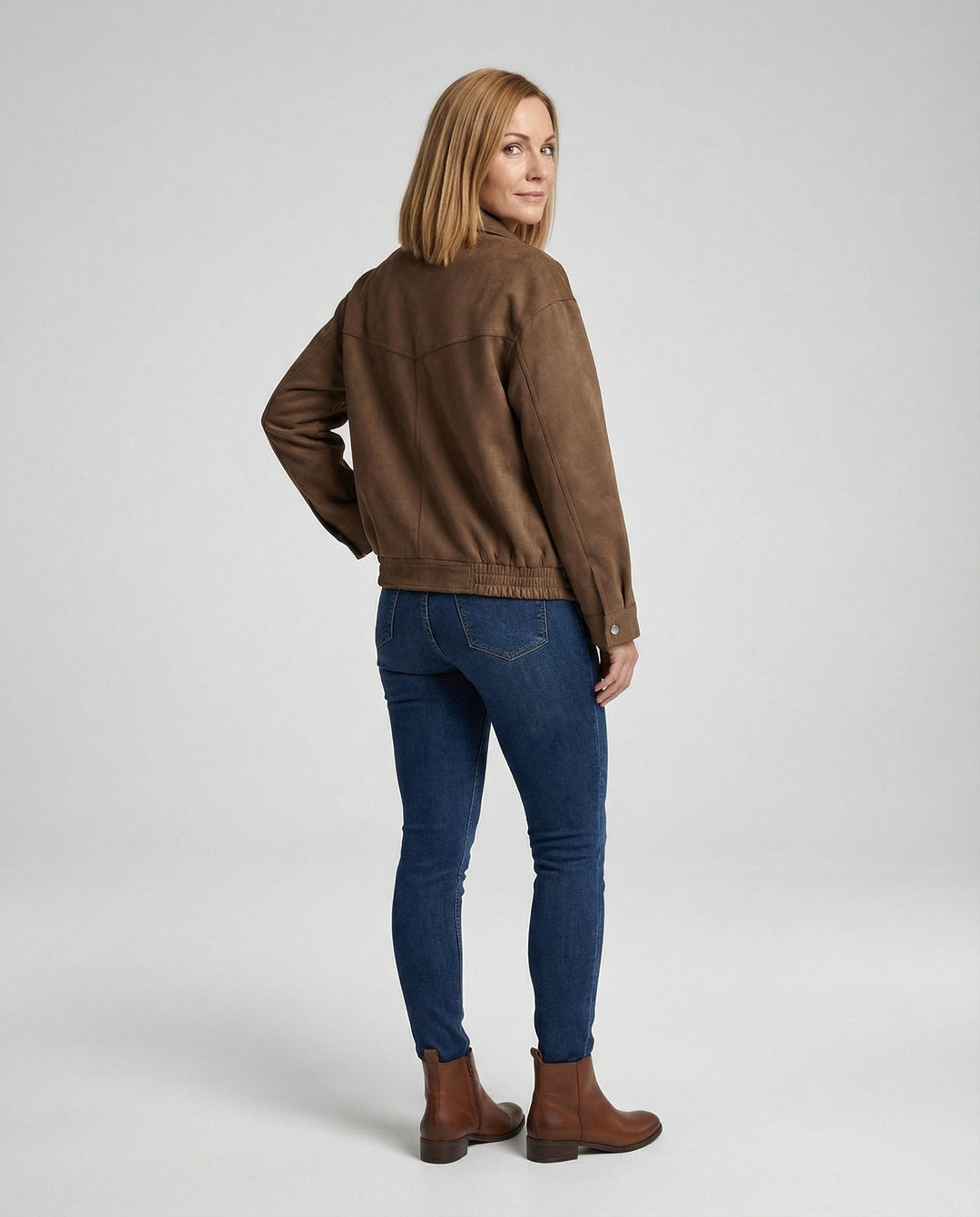 Freizeitkleidung Damen Samtjacke Locker