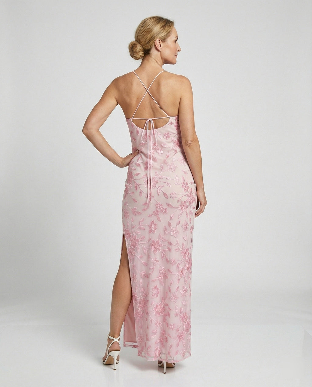 Damen Abendkleid elegant Spaghettiträger