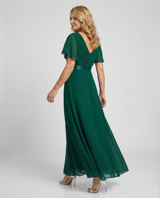 Damen Abendkleid lang Chiffon elegant