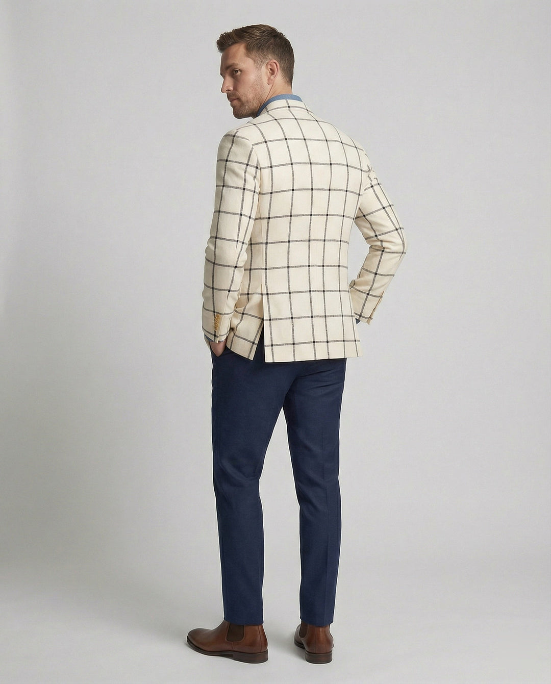 Herren Karoblazer – Herren Blazer mit doppelter Knopfleiste