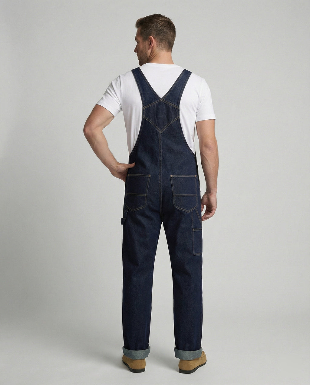 Herren Jeans Latzhose Denim