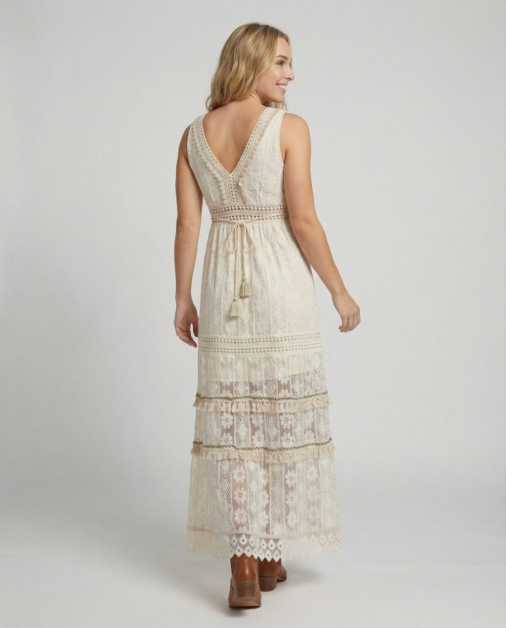 ShopNory | Anmutiges Boho-Spitzenkleid für Den Sommer