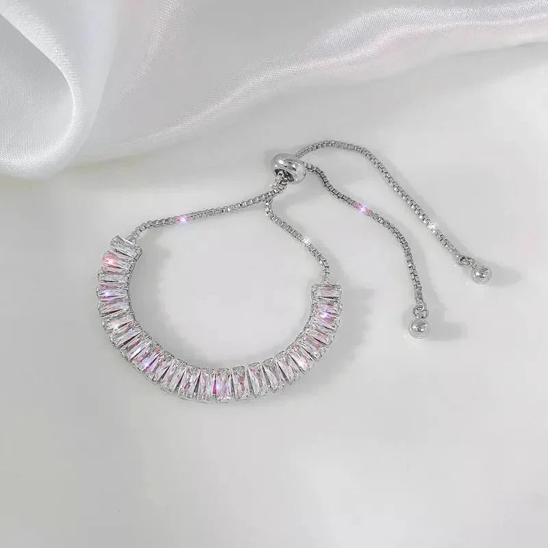Baguette Crystal Verstellbare Tennisarmbänder
