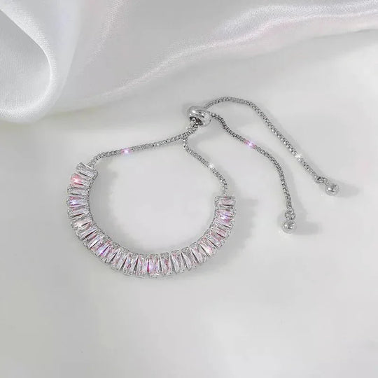 Baguette Crystal Verstellbare Tennisarmbänder