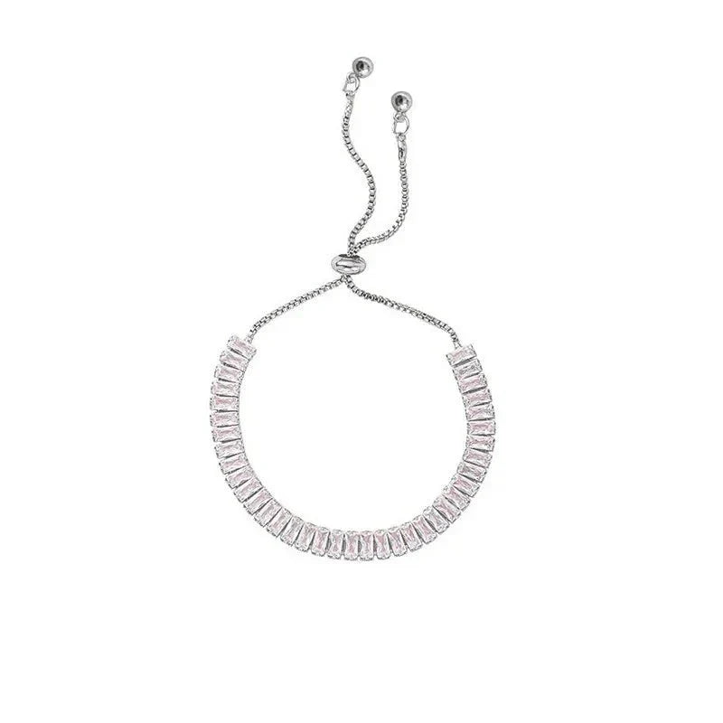 Baguette Crystal Verstellbare Tennisarmbänder