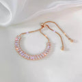 Baguette Crystal Verstellbare Tennisarmbänder