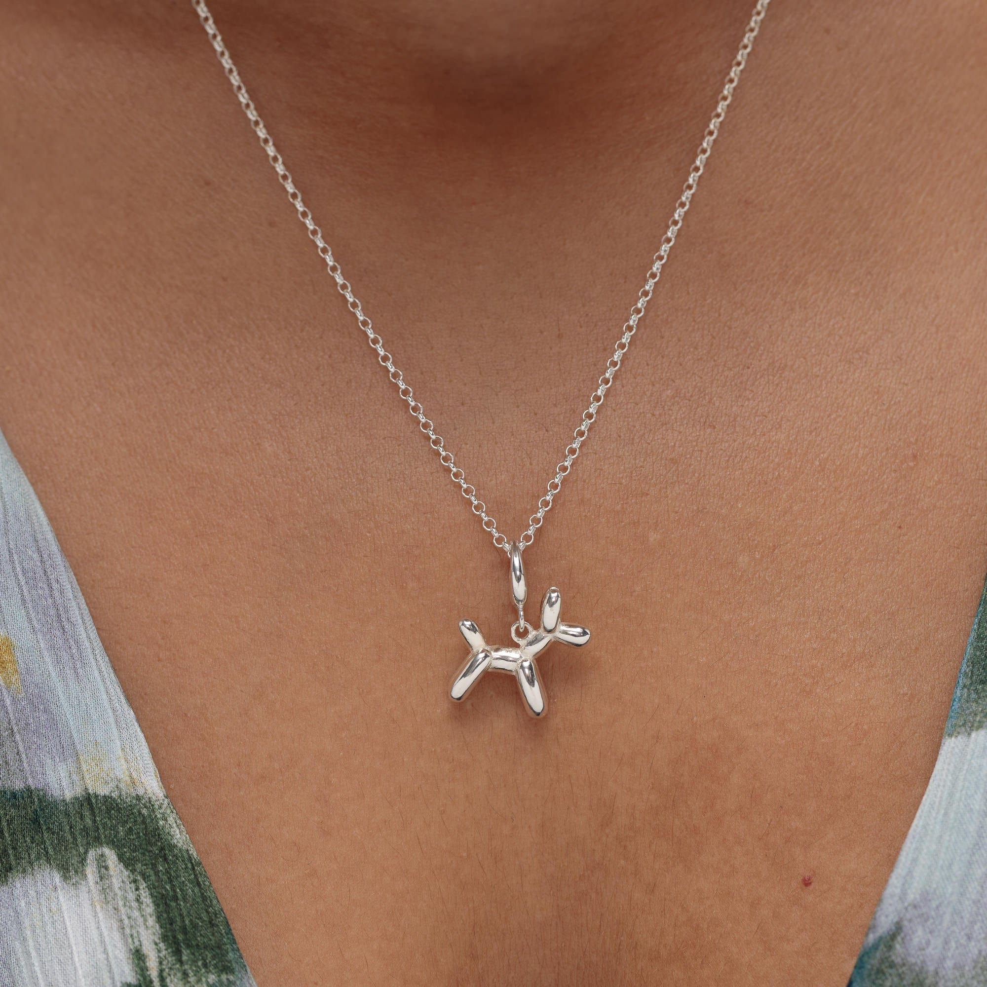 Silberballonhund Charm-Halskette | Shop Nory
