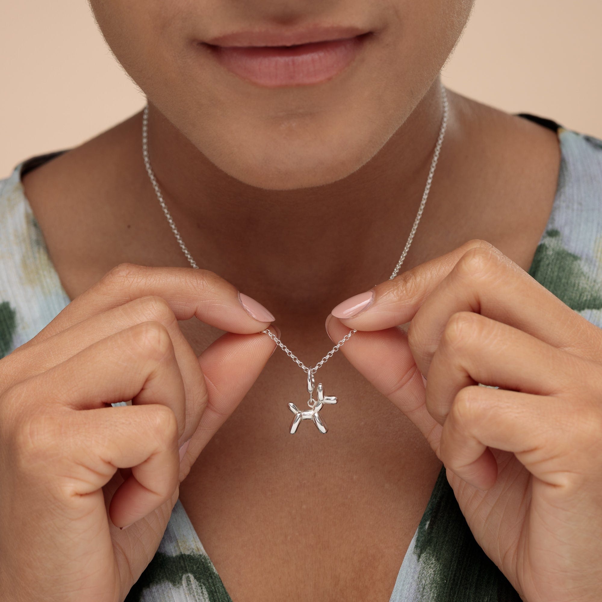 Silberballonhund Charm-Halskette | Shop Nory