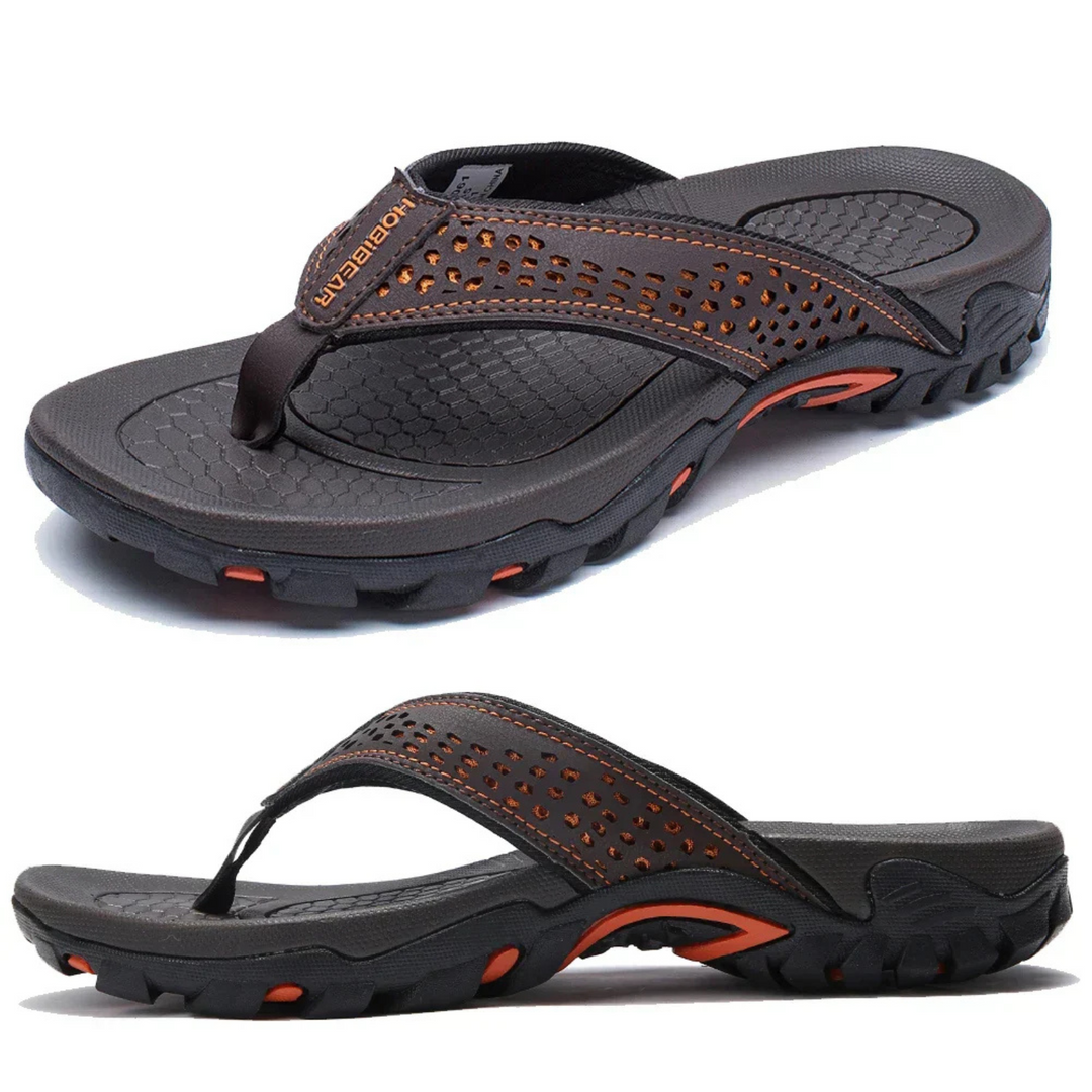 Herren Schwarz Outdoor Sandalen Robust