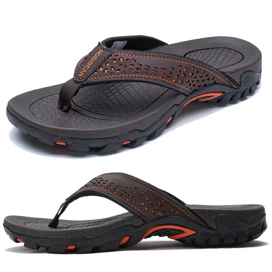 Herren Schwarz Outdoor Sandalen Robust