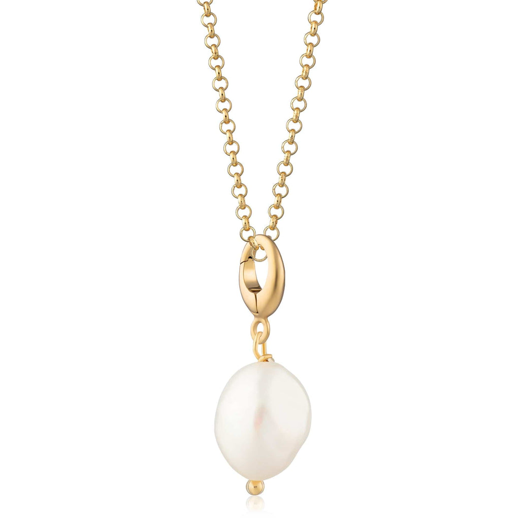 Gold Barockperlen Charm-Halskette | Shop Nory