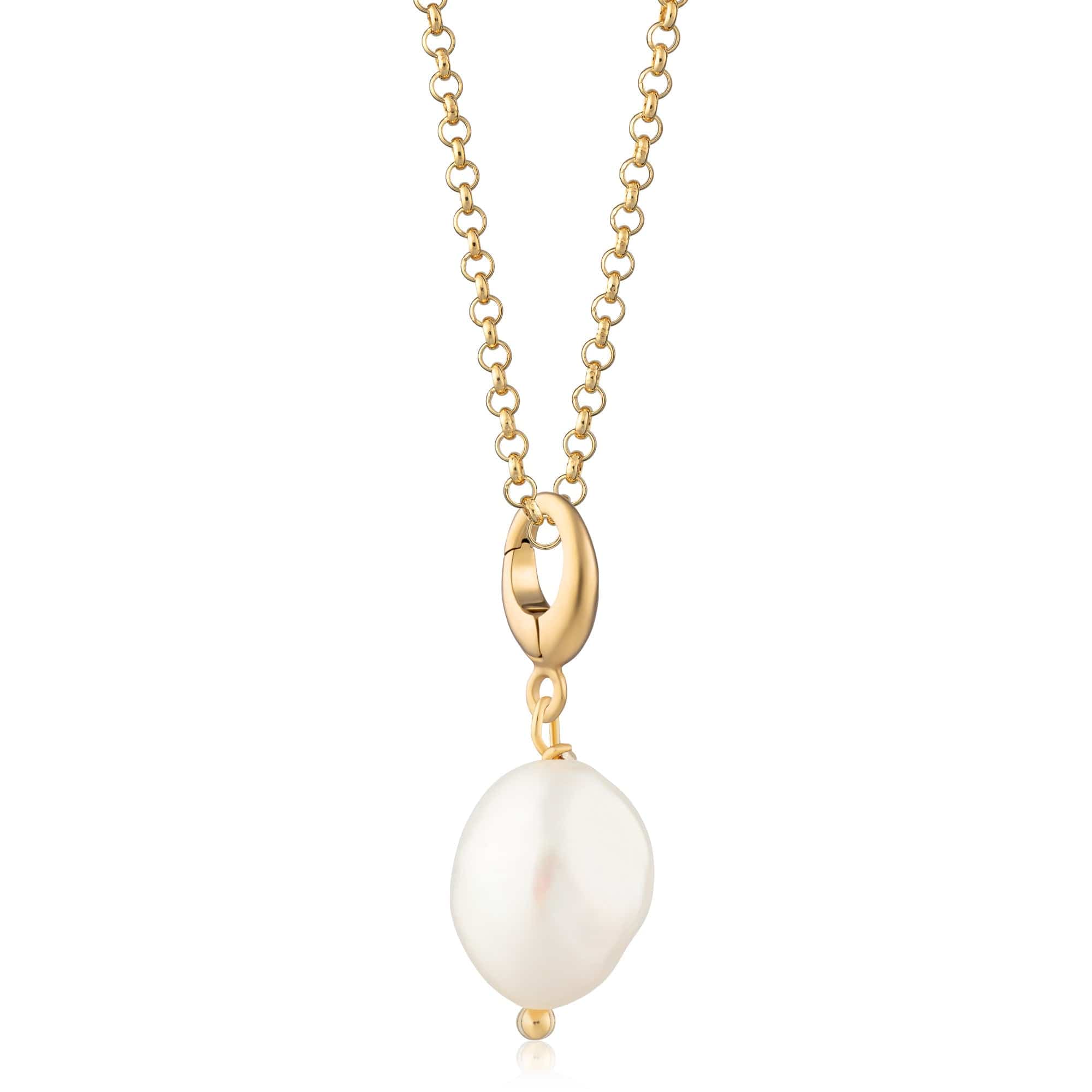 Gold Barockperlen Charm-Halskette | Shop Nory