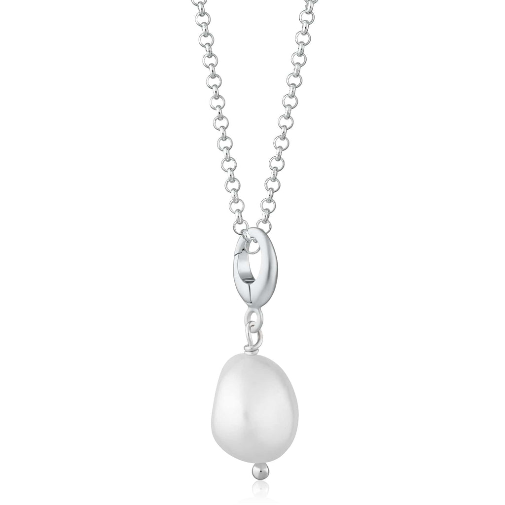 Silber Barockperlen Charm Halskette | Shop Nory