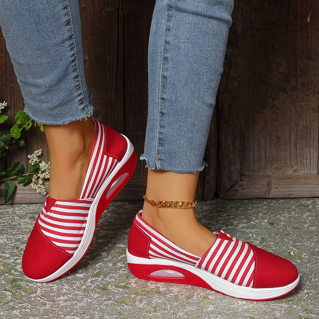 Gestreifte orthopädische Schuhe
