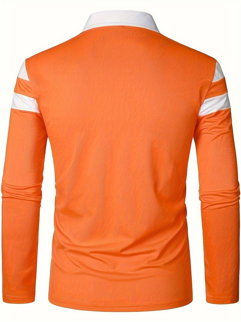 langärmliges poloshirt mit reißverschluss