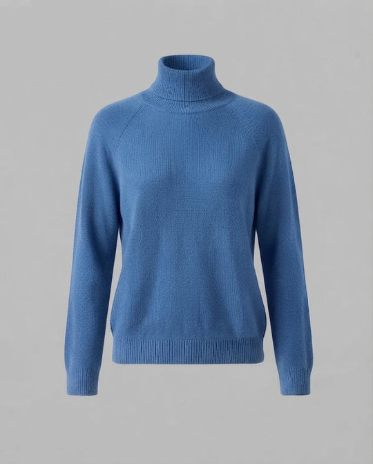 Damen Feinstrick-Rollkragenpullover aus Kaschmir-Mix mit Raglanärmeln und feinem Rippbund Shop Nory