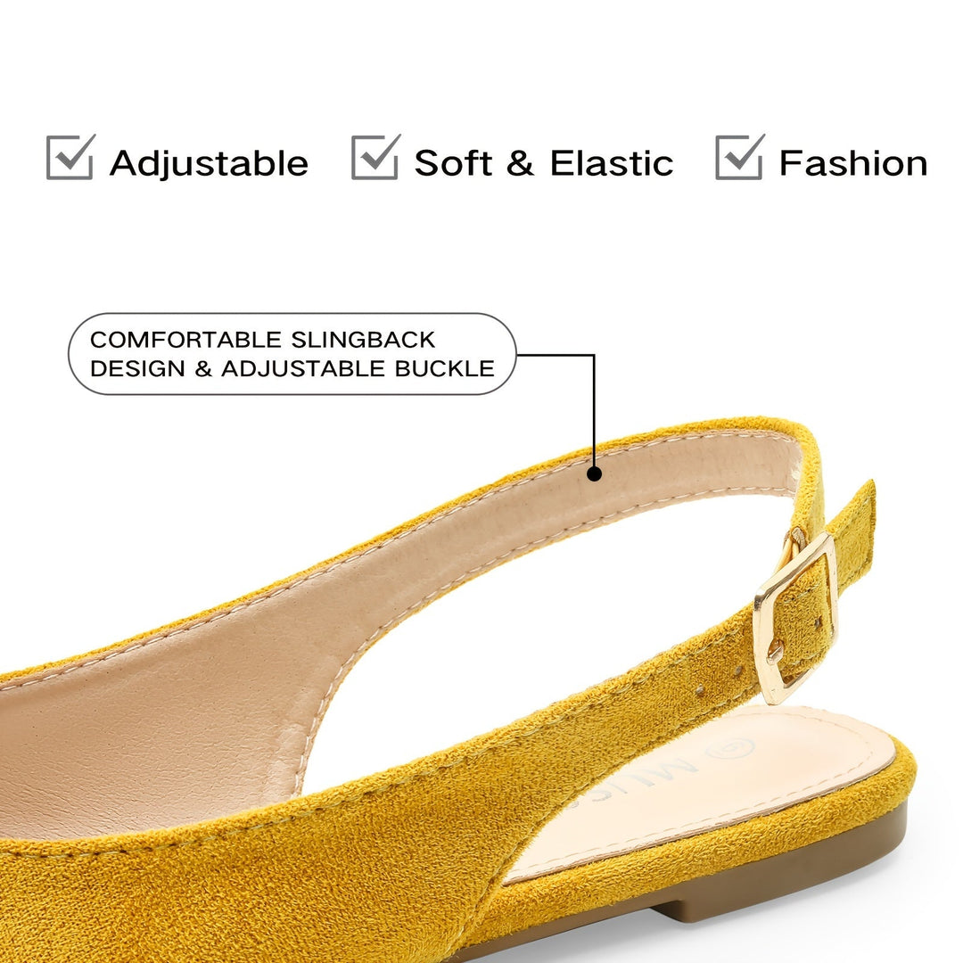 Flache Slingback Sandalen mit Schleife