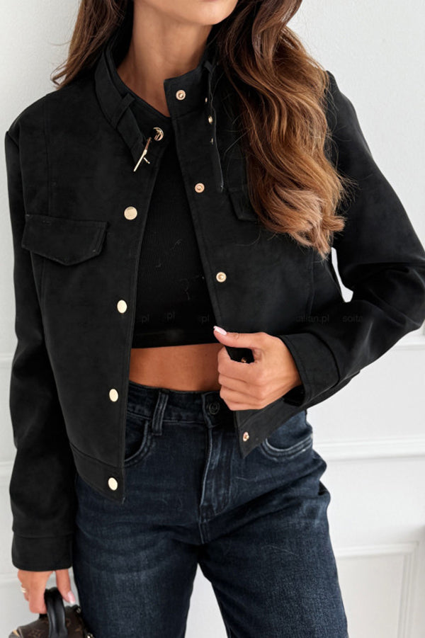 langärmelige Freizeitjacke mit Knöpfen