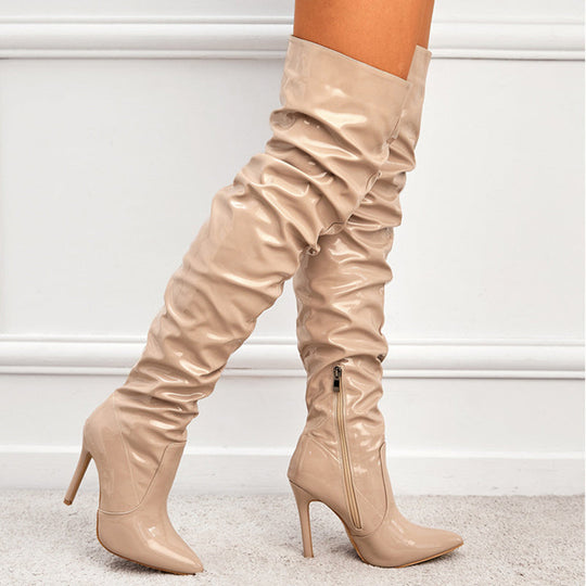Kniehohe Lange Stiefel für Frauen mit Super Hohem Absatz für Partys