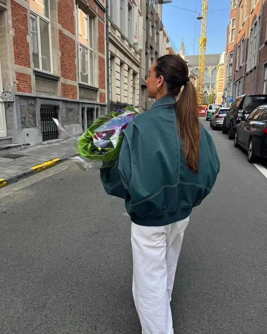 Lederjacke Lässig und Cool Schwarz Ideal für Frühling, Herbst und Winter