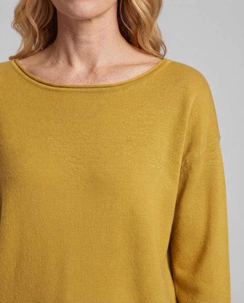 Damen feiner Strickpullover mit Bootsausschnitt und lockerer Passform Shop Nory