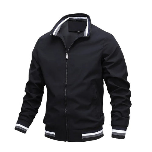 Sportliche Gestreifte Herren Mitteljahresjacke