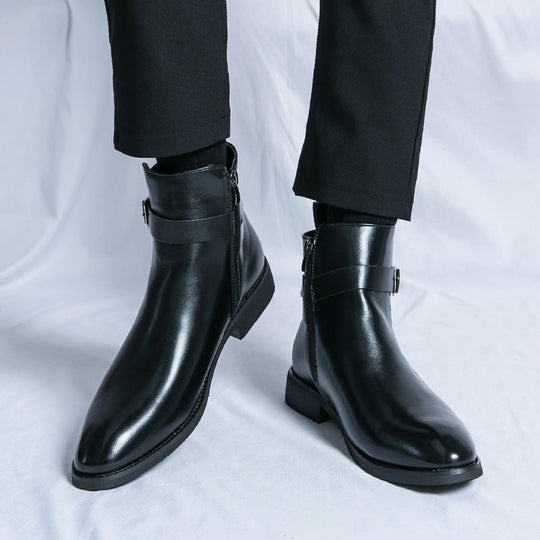 Klassische Leder Herrenstiefel