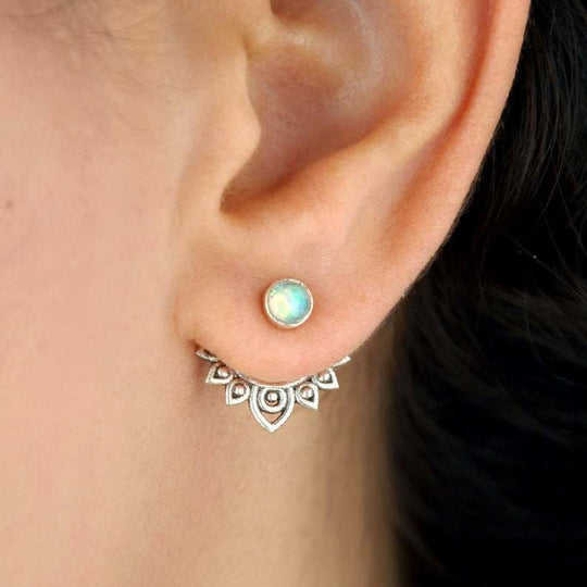 Natürliche Opal Lotus Ohrringe – Sophia | Shop Nory