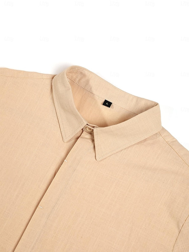 ShopNory | Herren Leinenhemd Luftiges Sommerhemd in Vielen Farben & Größen