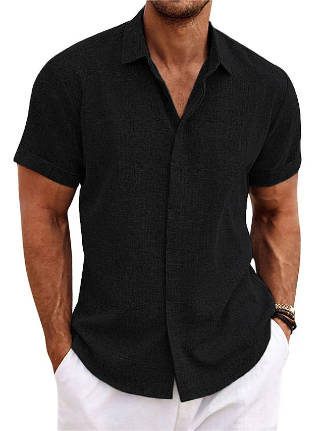 ShopNory | Herren Leinenhemd Luftiges Sommerhemd in Vielen Farben & Größen