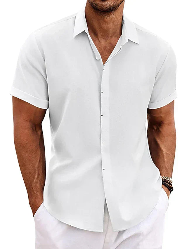 ShopNory | Herren Leinenhemd Luftiges Sommerhemd in Vielen Farben & Größen