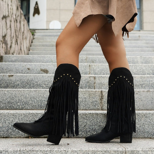 Bequeme Elegante Westernstiefel Für Damen Warm Stiefel