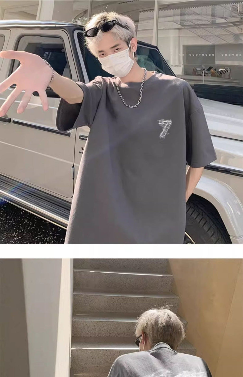 Lockeres T-Shirt in Übergröße für Männer