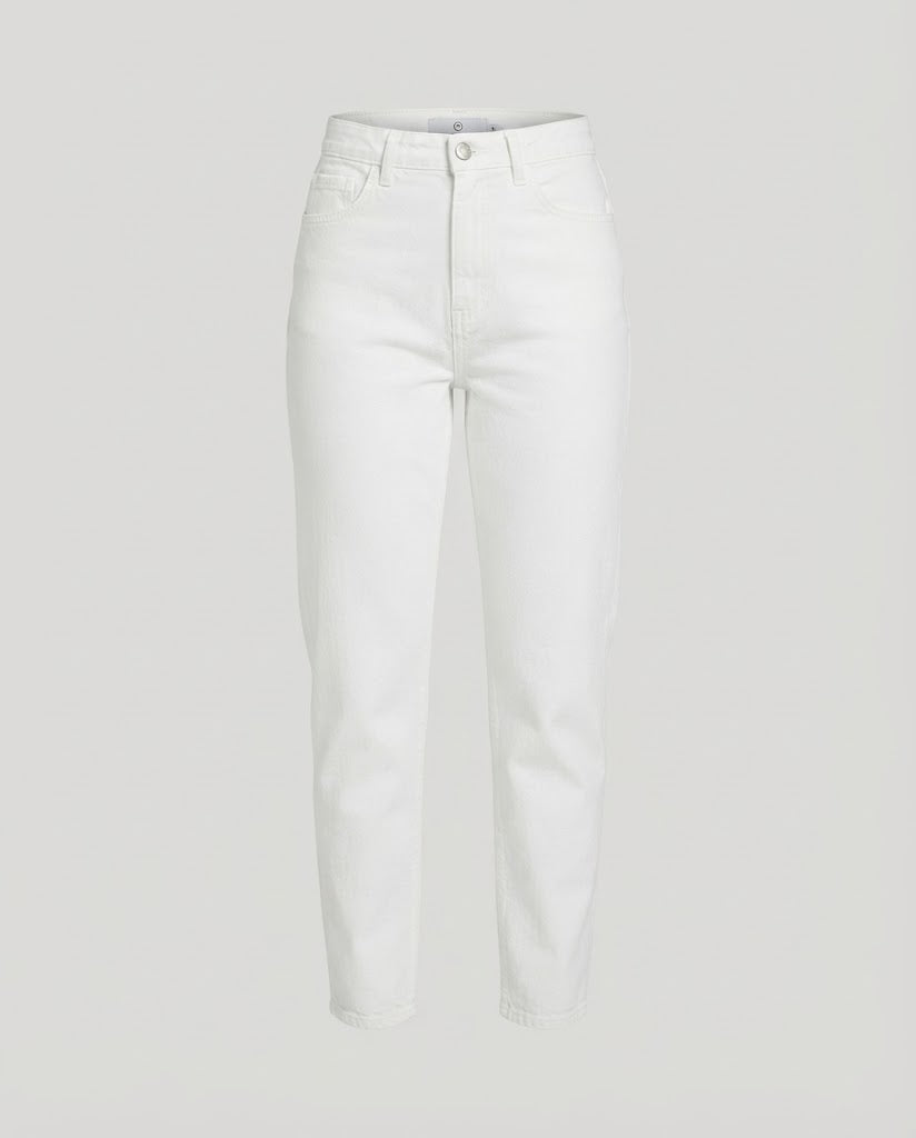 Damen Hochtaillierte lässige Gerade-Jeanshose mit weitem Bein Shop Nory