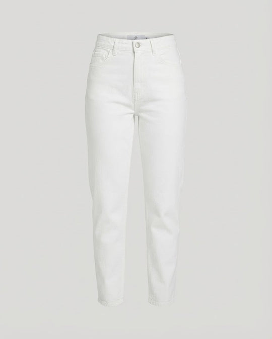 Damen Hochtaillierte lässige Gerade-Jeanshose mit weitem Bein Shop Nory