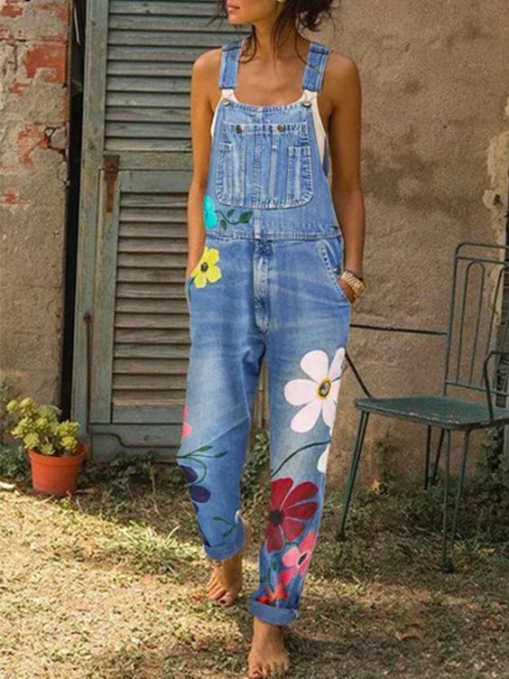 ShopNory | Ärmelloser Denim-Overall
