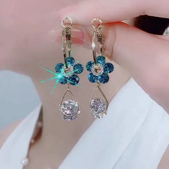 Kristall-Blumen-Ohrringe | Shop Nory