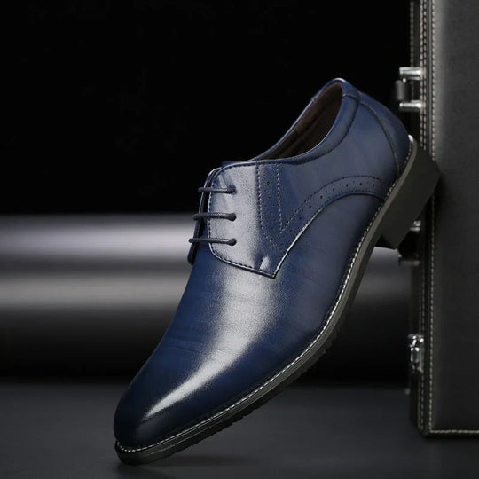ShopNory | Schuhe Anzugschuhe Aus Leder Klassische Passform Brogue Details Schnürung