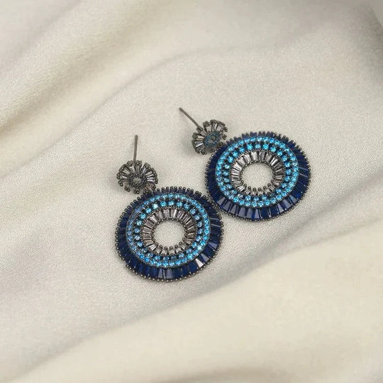 Silberne Böse-Auge-Ohrringe – Layla | Shop Nory