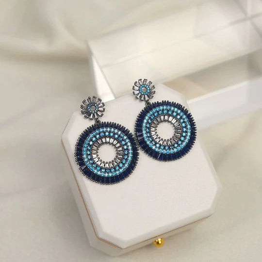 Silberne Böse-Auge-Ohrringe – Layla | Shop Nory