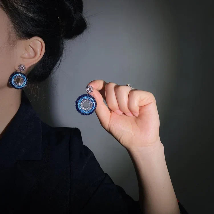 Silberne Böse-Auge-Ohrringe – Layla | Shop Nory