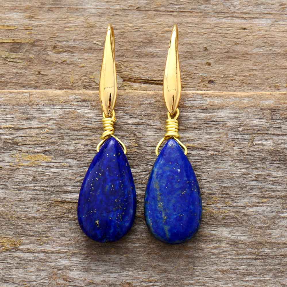 Tiefblaue Lapis-Ohrringe der Träumer - Selene | Shop Nory