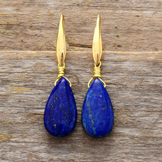 Tiefblaue Lapis-Ohrringe der Träumer - Selene | Shop Nory